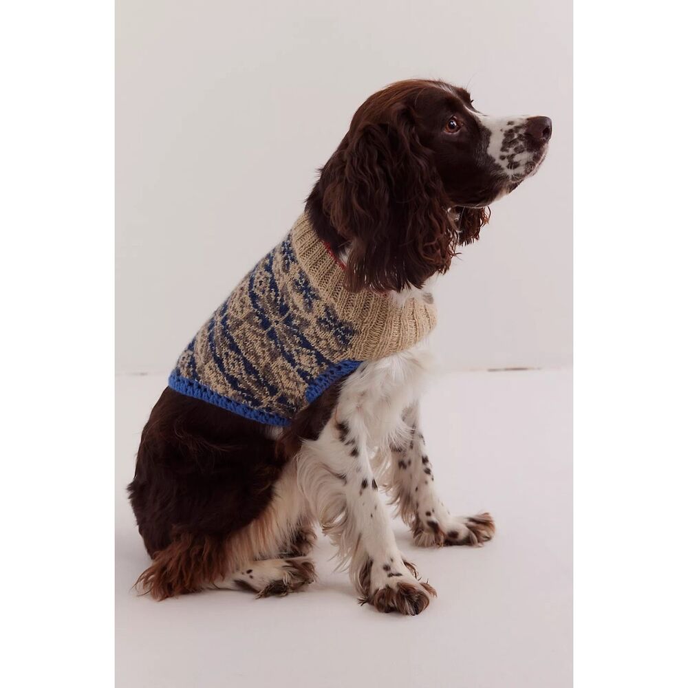 New Free People x French Knot Snowflake Dog Sweater Size Xs